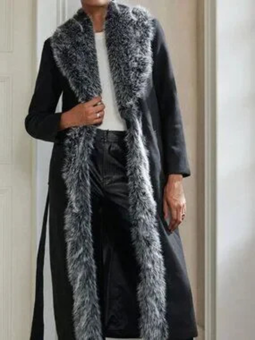 ZARA Multicolor Elegant Women's Faux Fur & Patchwork Waist Jacket